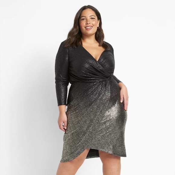 Lane Bryant Dresses & Skirts - Lane Bryant Metallic Ombré Dress Size 20 Sparkle Party Dress